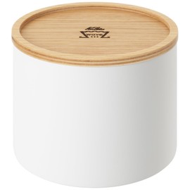 Carita Kalita Wave Filter Case with Wooden Lid, Prevents Dust and Odors, White WT Dust Guard for RIN 155 Russia, 185 Russia, #44324, Fashionable, Camping, Outdoors, Coffee House, Antique, Wedding,