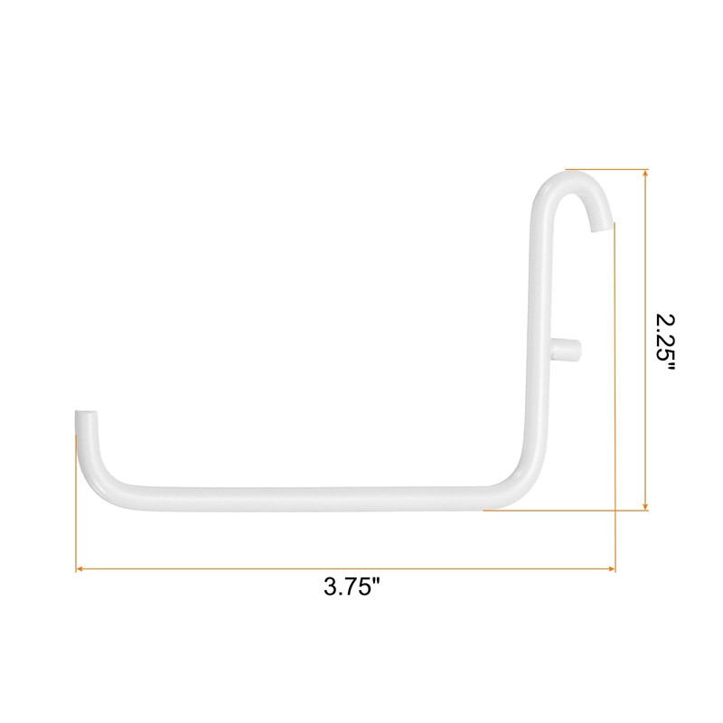 HARFINGTON 4pcs L Style Pegboard Hooks 3.75" L Shape Pegboard