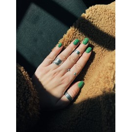 Temeloko Glitter Nail Polish Strips, Nail Polish Stickers Gel Nail Wraps, Semi Cured Nail Gel Art Sticker Waterproof Nail Strips Decal for Women 16pcs (MZH-110)