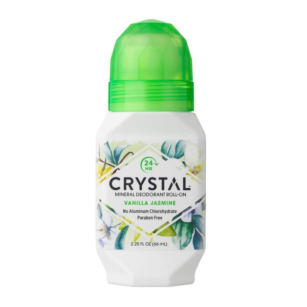 Crystal Mineral Deodorant Roll-On, Vanilla Jasmine, 2.25 oz (Pack of 4)