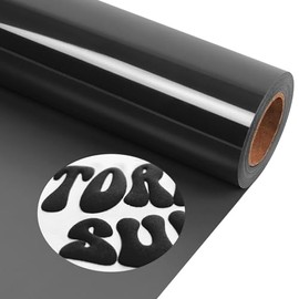 TORC Black Puff 3D HTV Vinyl Heat Transfer, 12" x10ft Iron-On for T-Shirts, Hats, Bags | Easy Cut & Weed | Compatible with Cricut | DIY Crafts, Durable & Washable Apparel Design