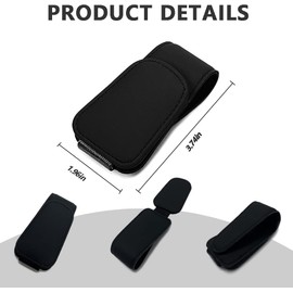 LTSVBO Sunglasses Holder for Car - Car Accessories for Men, Premium Leather Eyeglass Holder with Ticket Clip, Universal Glasses Holder, Black