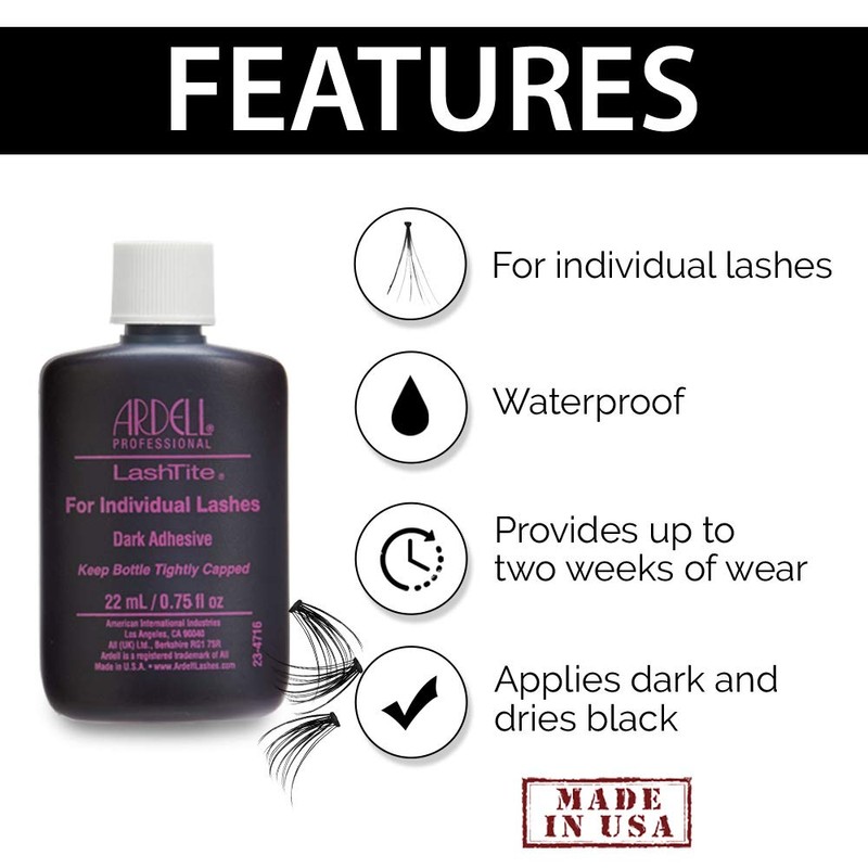 Ardell LashTite Lash Adhesive, Dark Eyelash Glue for Individual Lashes
