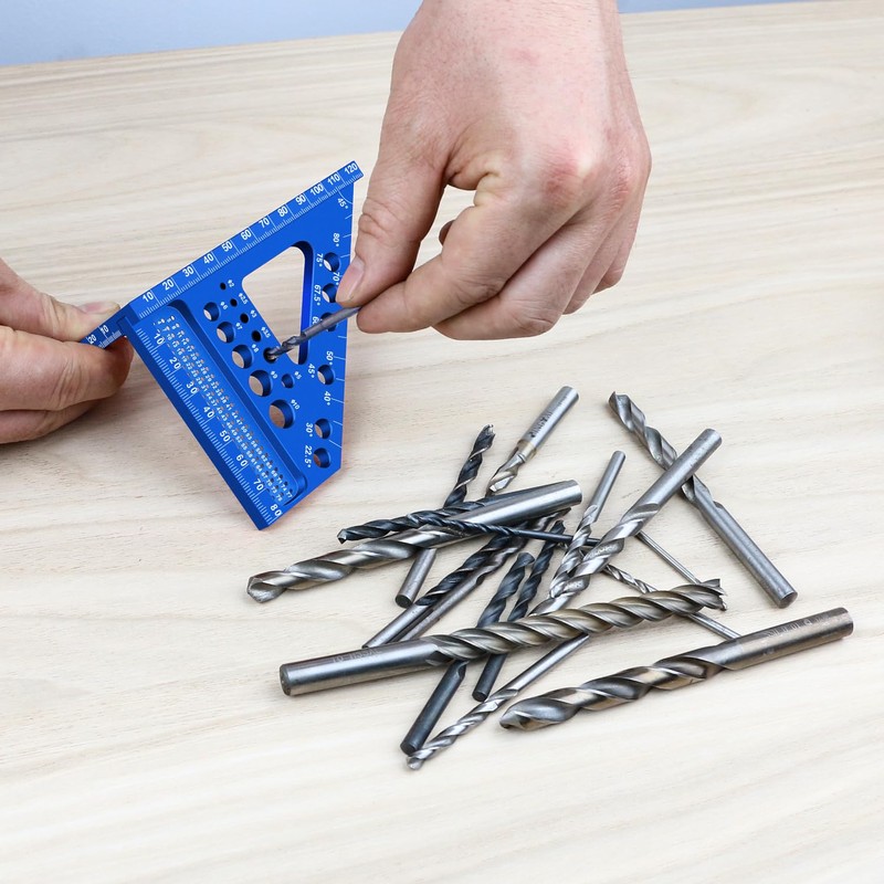 ViewReal Aluminum Carpenter Square with 3D Multi-Angle Layout Measuring Ruler