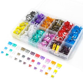 900 Pcs Car Fuse Assortment Kit, 440PCS Mini Blade Fuses + 300 Standard Automotive Fuses + 160 Micro + Puller, RV/Camper/Truck/Motorcycle/Yacht Essentials (2A 3A 5A 7.5A 10A 15A 20A 25A 30A 35A 40A)