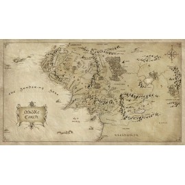 Lord Of The Rings Map Of Middle Earth Mordor Rohan Shire Prop/Replica