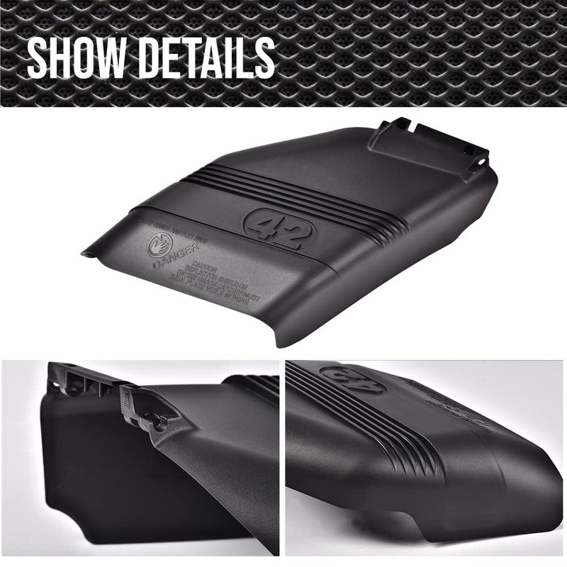 G-PLUS 1PC 42" Deflector Shield W/Mounting Hardware Chute Cover Black
