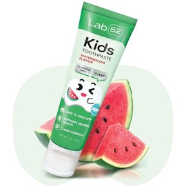 LAB52 Fluoride-Free Kids Toothpaste, Nano-Hydroxyapatite Training Toothpaste for Toddler & Children Daily Oral Care, Supports Enamel Health, Safe if S