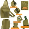 SXJWISHES Tactical Sling Bag for Men EDC Crossbody pack Tactical