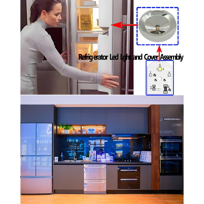 (8-Pack) New Upgraded WR55X11132 LED Light Replacement for GE Refrigerator