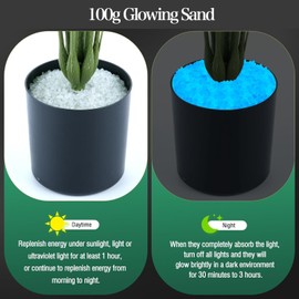 4200 PCS Glowing Stones,Glow-in-The-Dark Stones for Fish Tank Lawn Patio Garden Outdoor Deco and DIY Ideas (Blue)