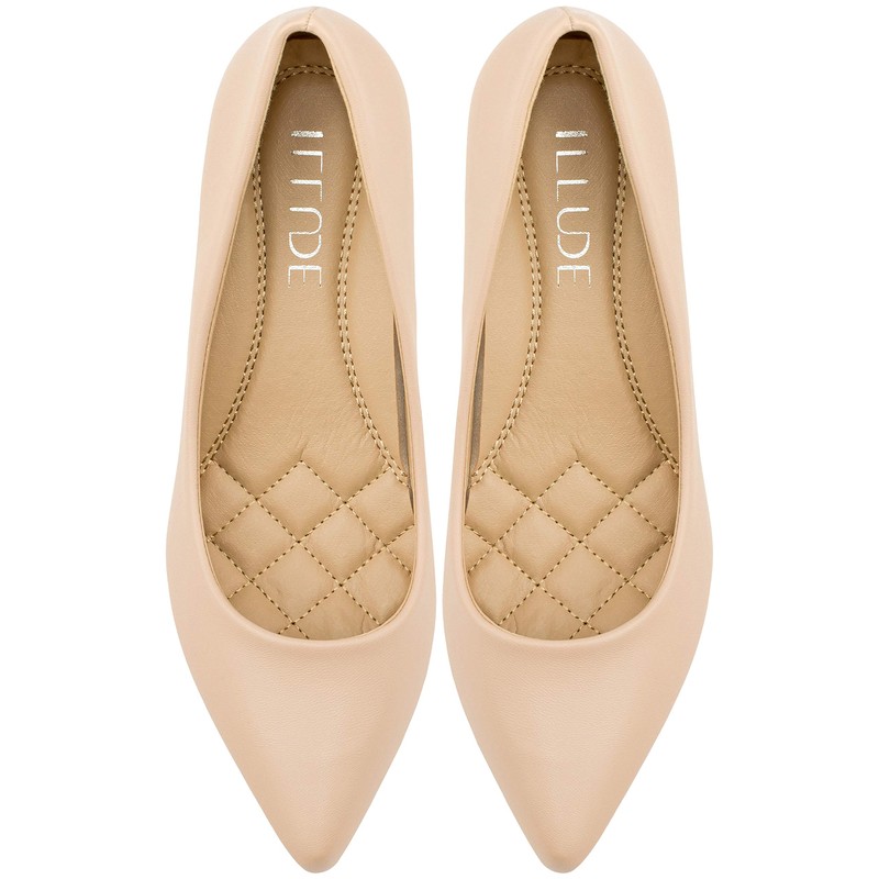 ILLUDE Classic Pointed Toe Pumps – Comfortable Low Stiletto Heel