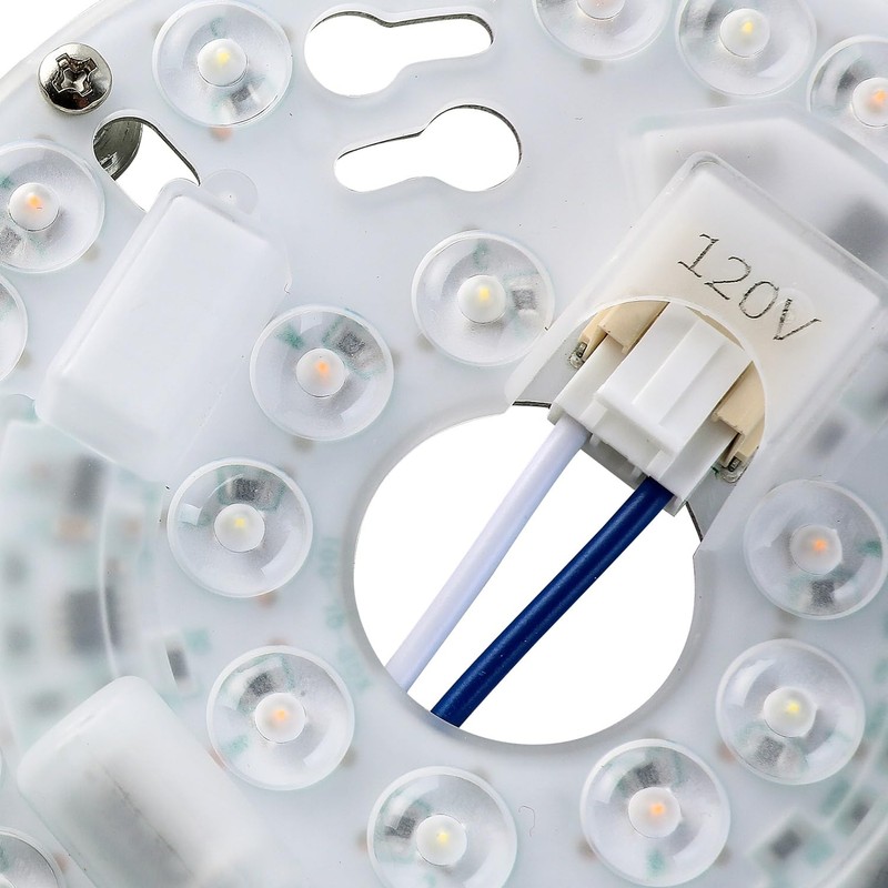 HAOLEDI 4.5'' 15W LED Ceiling Fan Light Retrofit Kit, Flush