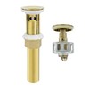 Rackickyer Bathroom Sink Drain,Drain Stopper Gold Stainless Steel Bathroom Sink