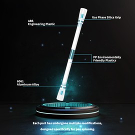 ADSPINZOR Spinning Pen - Gradient Field White-Blue, Rolling Finger Rotating Pen for Beginners, Gaming Trick Pen Mod, Smooth Rolling Trick Pen Ideal for Learning Pen Spinning, Stress Relief for Teens