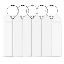 Cruise Luggage Tags, Clear Cruise Essentials E-tag Holders, Reuseable Cruise Tags(5 Pack）