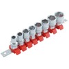 SK11 Non-Slip Socket Set, Hexagonal SHS308X, Clip Color: Red, Insertion