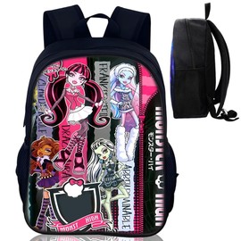 SYTTNUM Monster Children's Backpack, Cartoon Backpack, 3D Cartoon School Bag, Monster Children's School Bag, Anime School Bag for Primary and Middle School Students, black