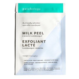PATCHOLOGY FLASHMASQUE 5 MINUTE FACIAL SHEETS MILK PEEL BRIGHTENS DULL SKIN 1 PK