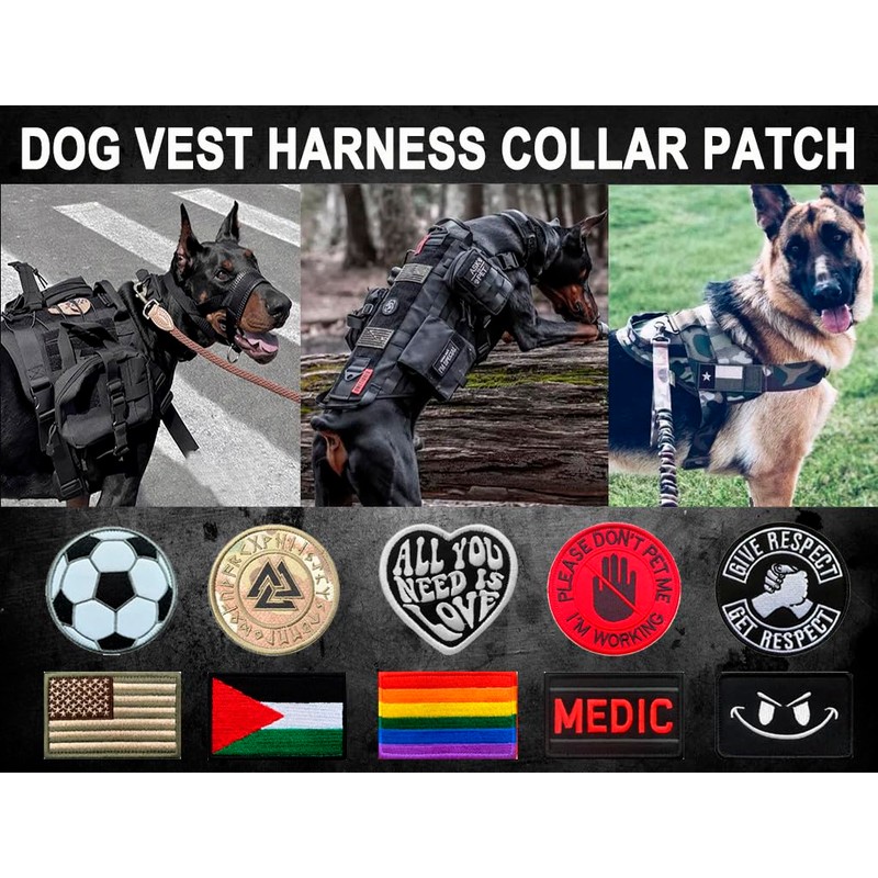 2 Pcs Red Funny Do Not Feed Patch Emblem Embroidered