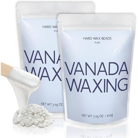 Professional Hard Wax Beads for Hair Removal - 400g - Rosin-Free Premium Formula for Sensitive Skin - Face, Brazilian, Full Body - for Beginners and Professionals - PURE - 2 Pack