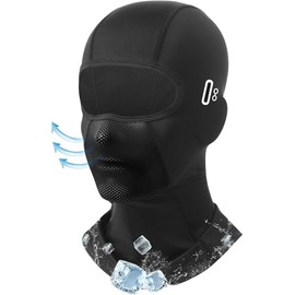 Venswell Glasses Holes Balaclava Face Mask -Summer Cooling Shiesty Mask for Men Women Motorcycle Ski Black