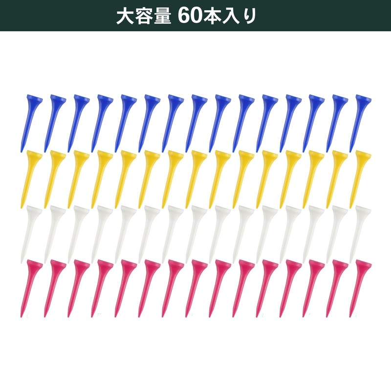 Tabata(タバタ) Golf Tee Plus Slim Tee, Short Plastic Golf Tee,