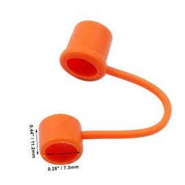 Coufce 24 Pcs 8-10mm Dust-Proof Straw Cover Cups, Silicone Straw Tips Cover Reusable Straw Toppers in 12 Colors for Indoor and Outdoor Use