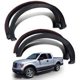 CHEDA Factory Style Fender Flares, Compatible with 2009-2014 Ford F-150, Textured Wheel Cover, FO1268100 FO126910