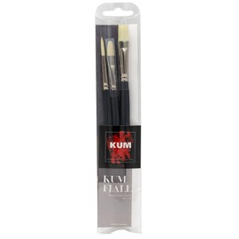 KUM 5160017 Fjall Acrylic Brush Set, Wood, Black, 8, 8, 10