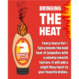 Fancy Sauce Hot + Spicy Flavor – Creamy, Mild to Spicy Dipping Sauce for a Fiery Kick (12Oz) – Ideal Addition to your Pantry Essentials (3-Pack)