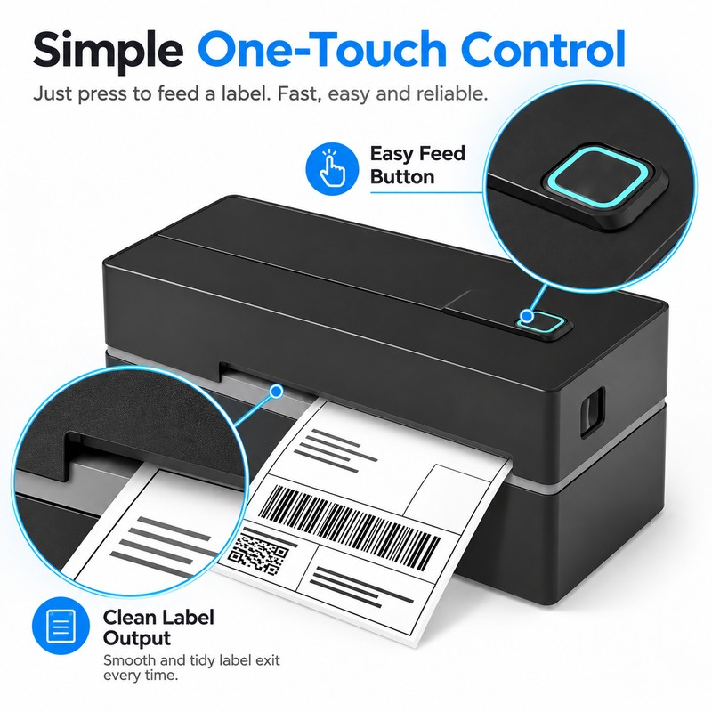 4×6 Thermal Label Printer for Shipping Labels – 203 DPI