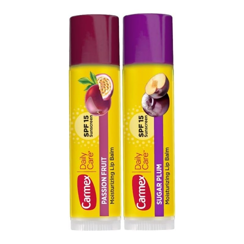 Bálsamo para labios Carmex Daily Care duo pack passion fruit