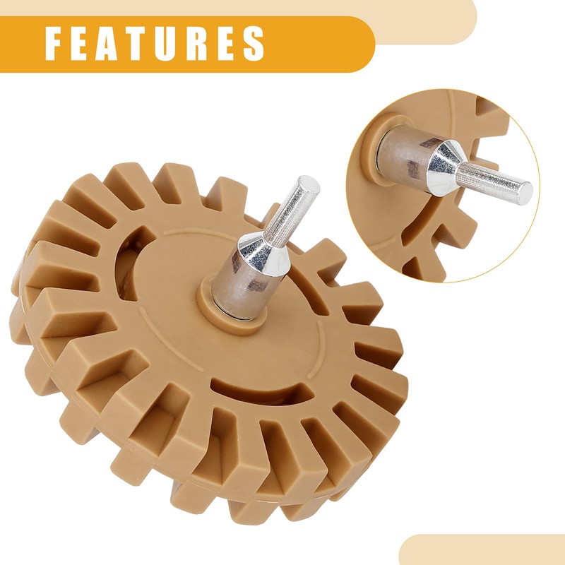 Partuto 1 Pc 4" Universal Car Eraser Wheel Thickness 20mm