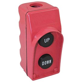 Dayton 2-Button Up/Down Pendant Push Button Station, 2NO, NEMA Rating 1, 3, 3R, 4, 4X, Red