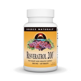 Source Naturals Resveratrol, for Heart and Healthy Aging* 200 mg - 60 Tablets