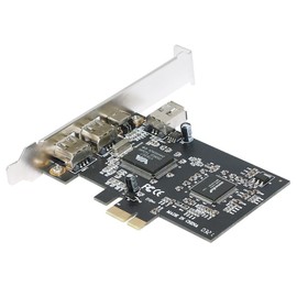 SIENOC PCIe with 6Pins PCI-Express FIREWIRE 400 IEEE 1394 CARD for WIN 8