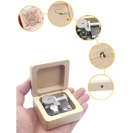 Sinzyo Davy Jones Vintage Holz mechanische Spieluhr Geburtstag Geschenk Weihnachten Valentinstag (Schachtel aus Ahornholz)