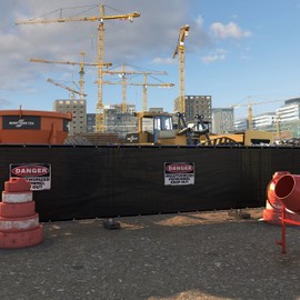 Amgo Custom Made 5' x 106' Black Fence Privacy Screen Windscreen with Bindings & Grommets, Heavy Duty for Commercial and Residential, 90% Blockage, Cable Zip Ties Included (We Customize)