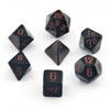 Chessex CHX25418 Dice-Opaque Black/Red Set