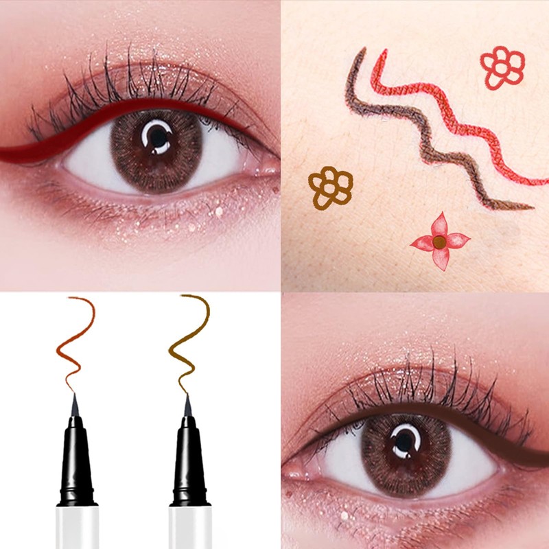 BLUE LOVE Waterproof Liquid Eyeliner Pen - Long Lasting Smudge