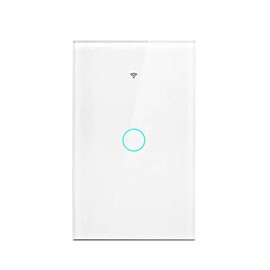 MOYAC Interruptor Inteligente Wifi de Cable Neutro Requerido, Apagador Inteligente sin Capacitor, Control Remoto a Través de APP, Función de Temporización, Compatible con Alexa (Blanco, 1 Gang)
