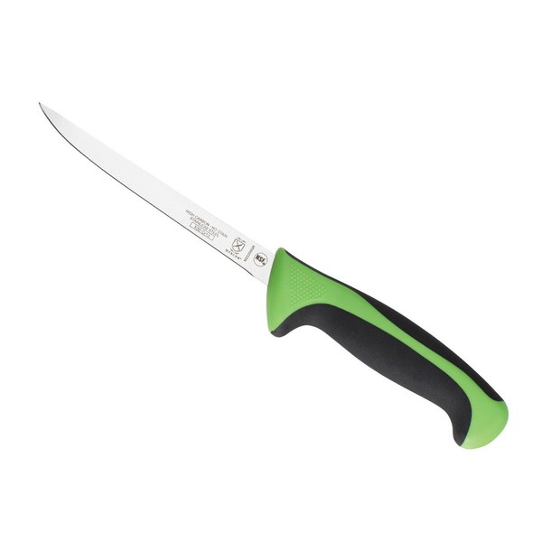 Mercer Culinary Millennia 6-Inch Boning Knife Narrow-Green, Stainless Steel, 25x10x3 cm
