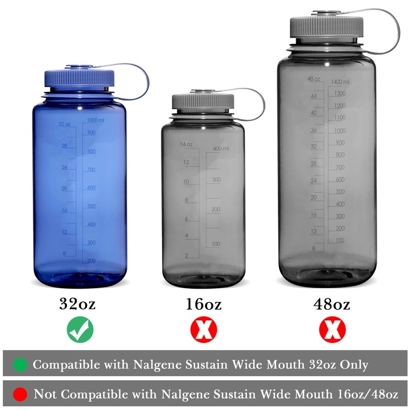 Linkidea 4 Pack Water Bottle Silicone Splashguard Compatible with Nalgene
