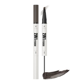 Microblading Eyebrow Pen, Microblade Eyebrow Pencil Dark Brown, Long-Lasting Quick-Dry Waterproof Eyebrow Pen & Brush Stroke Dual-Ended For Parties/Daily Use
