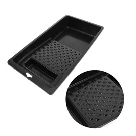 Operitacx Lackschelle Maltablett Groß Schaum Werkzeugablage Für Farben Maler Farbzubehör Zum Streichen Von Wänden Pro Farbtablett Kleine Farbwanne Waschbare Farbwanne Rollen Schwarz Plastik