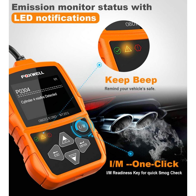 FOXWELL NT201 Universal Car Diagnostic Scanner Fault Code Reader Engine