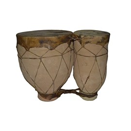 Moroccan Djembe Double Drum African Bongo Congo Artisan Handmade in Morocco Clay Tom-Tom Drum For Kids & Adult Medium
