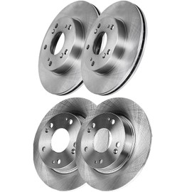 AUTOSTEADY 4PC Front 10.3" Rear 10.24" Vented Brakes Rotors Replacement for 2006-2011 Honda Civic, 06 07 08 09 10 11, 31311 31420