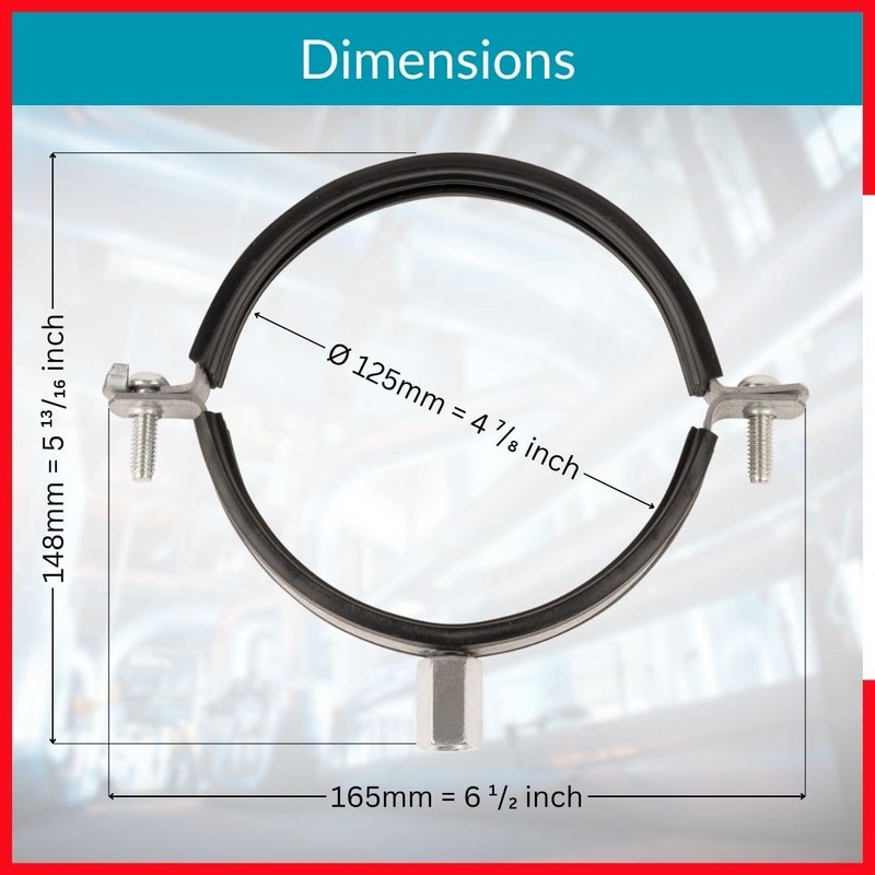 TURvent 5 inch Pipe Hanger - Galvanized Steel Mounting Bracket